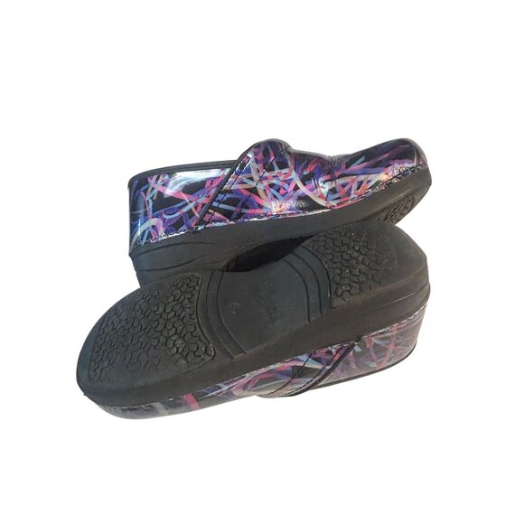 Dansko Women's Professional Leather Clogs in Petrol Patent Ribbon 40 US 10 - Picture 6 of 6